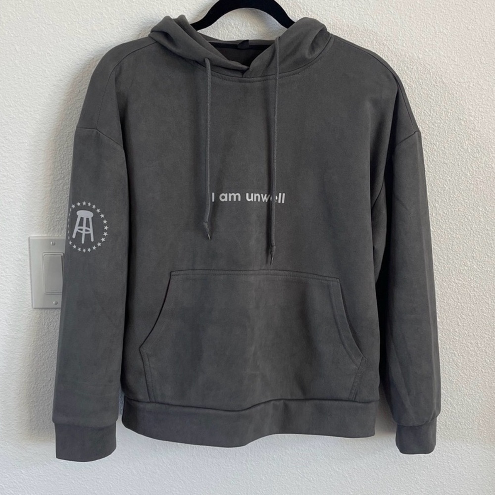 Charcoal Gray 'I Am Unwell' Hoodie